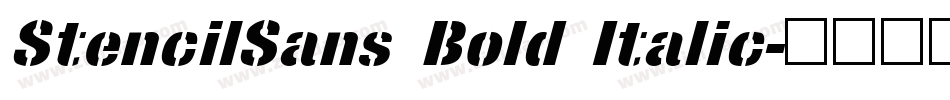 StencilSans Bold Italic字体转换